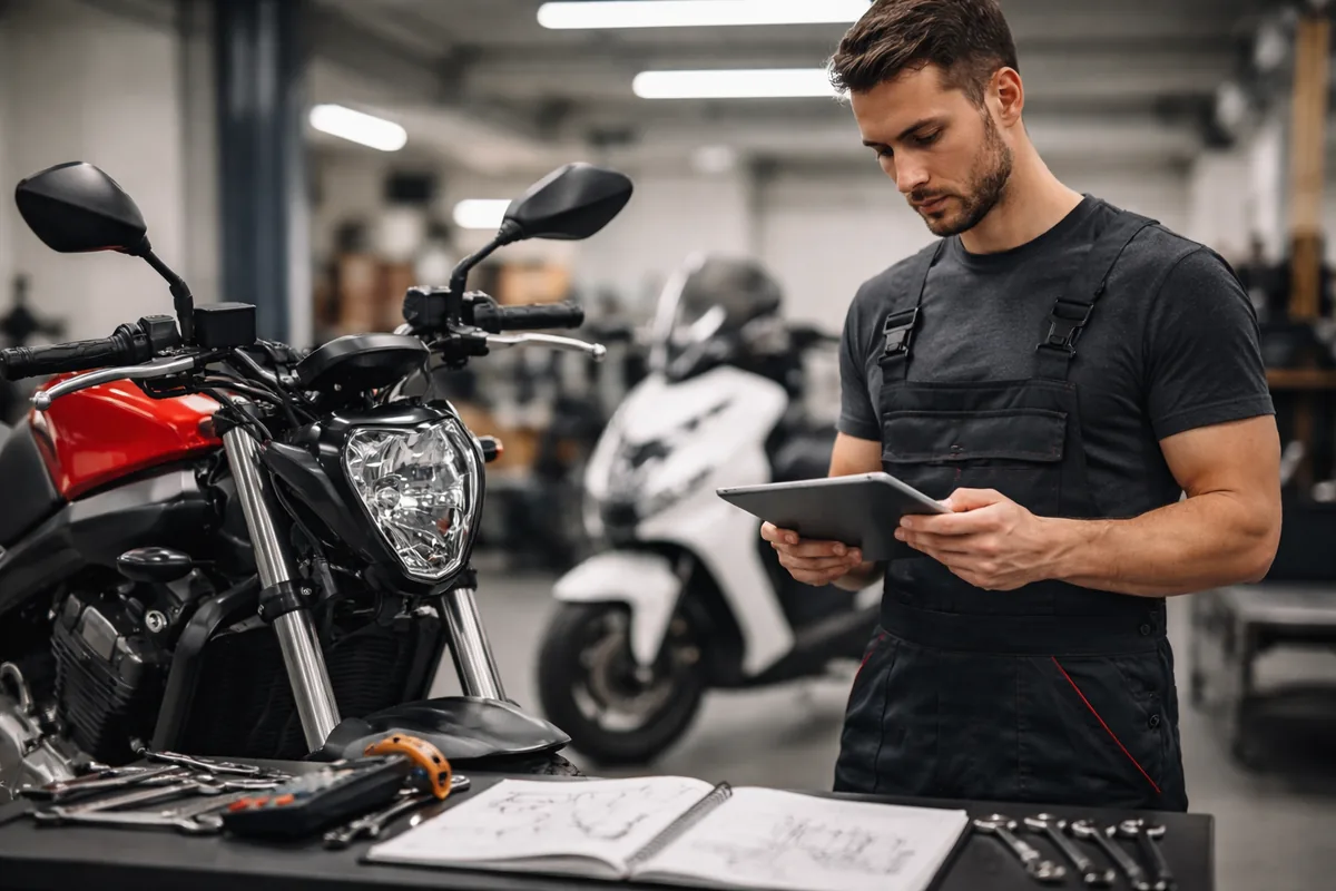 Comment vérifier les données techniques avant l'entretien d'une moto ou d'un scooter